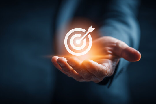 Business Communication Concept with Hand Holding Red Email Icon Symbol for Internet Technology Connection and Successful Digital Marketing Illustration