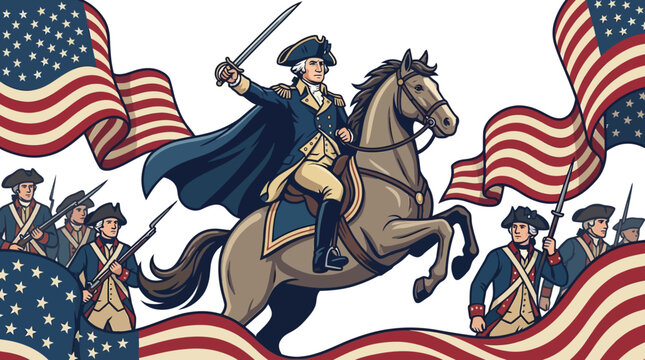 American Revolutionary War Horseback Rider.