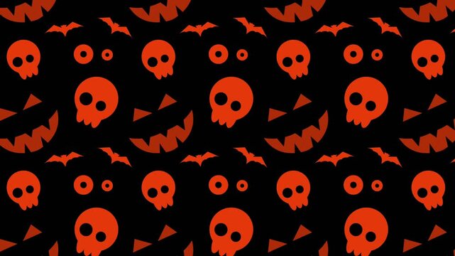 Halloween pattern or pumpkin smiles isolated on background. Halloween background