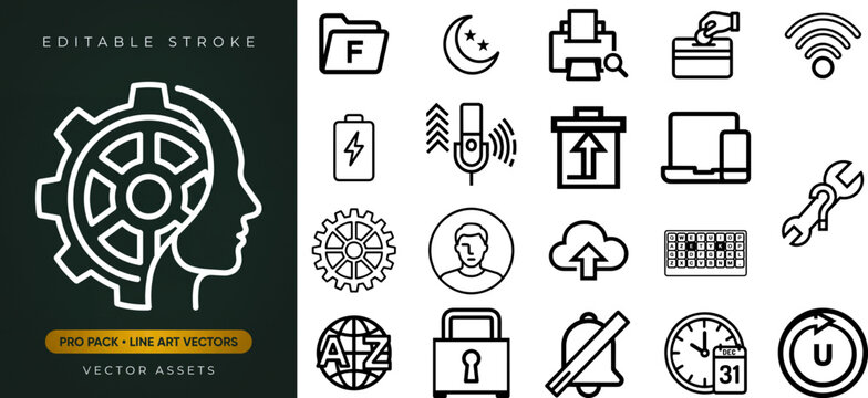 Unique Finance and Stock Trading line icons pack, black and white money banking investment currency exchange wallet tax and business analytics vector assets