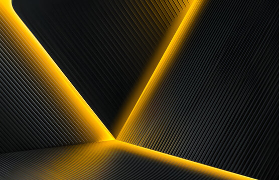Abstract yellow and black are light patterns with the gradient being the soft, tech-diagonal background. The colors are soft, tech-diagonal, and the texture is a mix of floor, wall, and metal. The bac