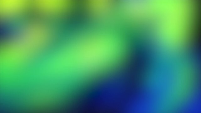 Blurry green and blue abstract background with yellow spots
