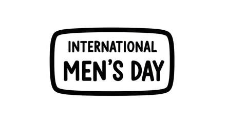 Obraz premium International Mens Day Awareness Campaign Logo.