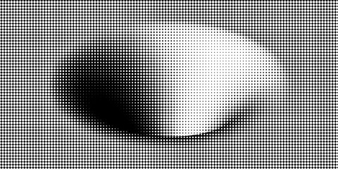 Fototapeta premium Optical illusion shaded halftone dotted tunnel or wormhole template element isolated on white background