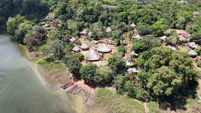 Embera Village in the Rainforest of Panama