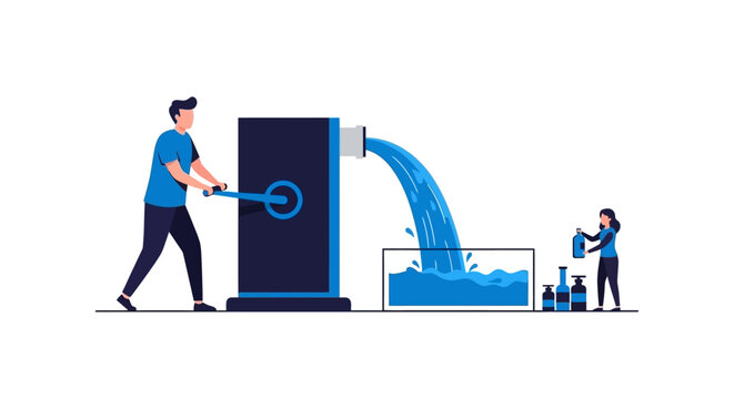 Illustration of data transfer between devices and cloud.