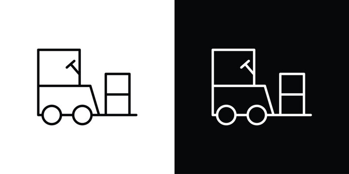 Forklift icon vector mark for web