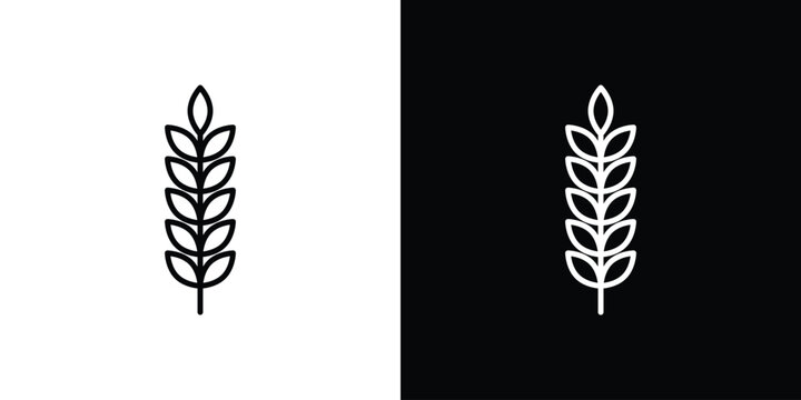 Wheat grain icon vector mark for web