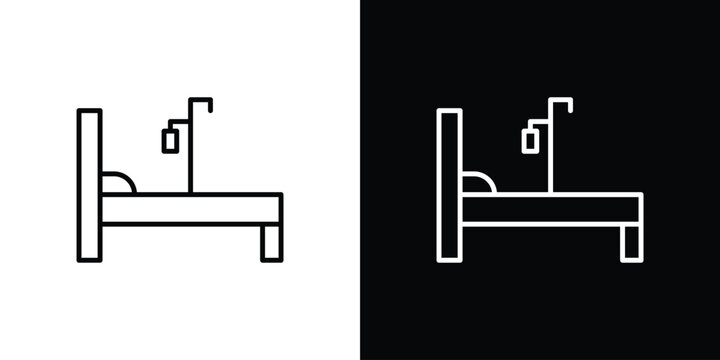 Hospital bed icon vector mark for web