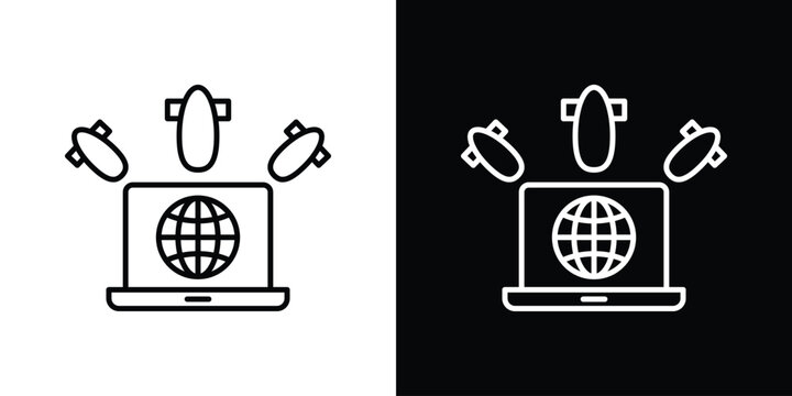 Ddos icon vector mark for web