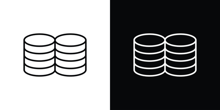Coins stack icon vector mark for web