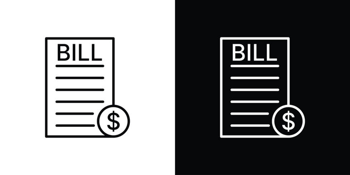 Bill paid icon vector mark for web
