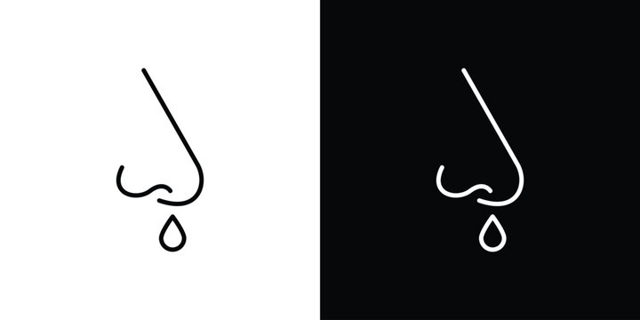 Runny nose icon vector mark for web