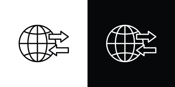 Import export icon vector mark for web