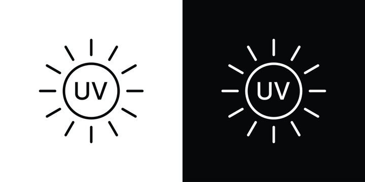 UV icon vector mark for web