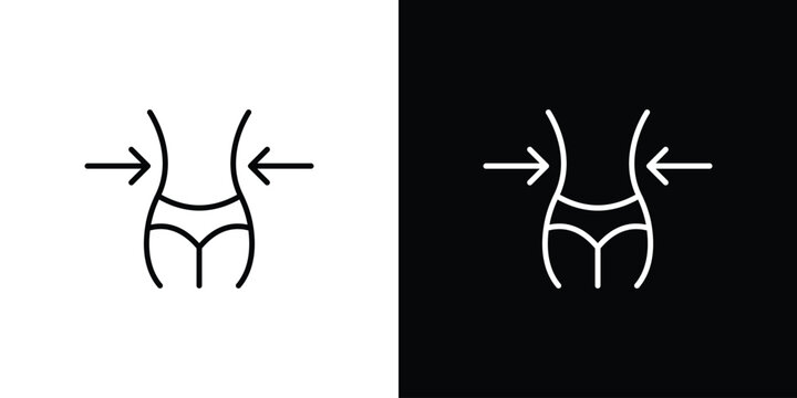 Weight loss icon vector mark for web