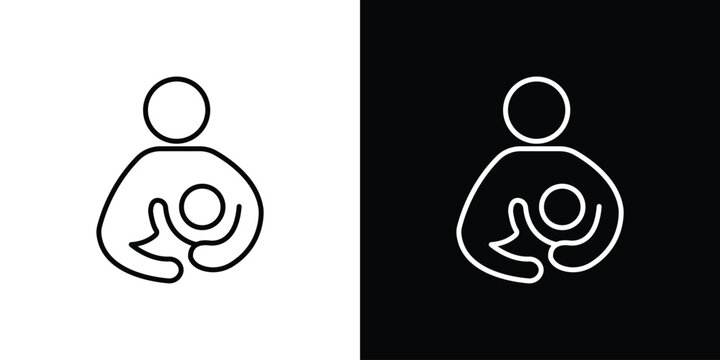 Breastfeeding icon vector mark for web