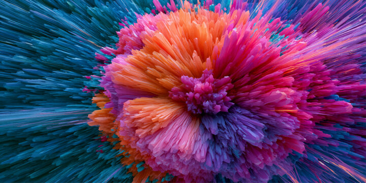 Macro close-up of purple and violet aster, cornflower and chrysanthemum blooms in a summer garden, delicate petals, floral nature background, vibrant blossom