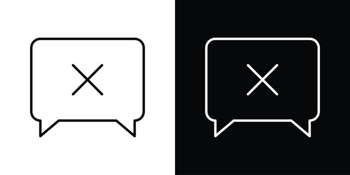 Disagreement icon vector mark for web