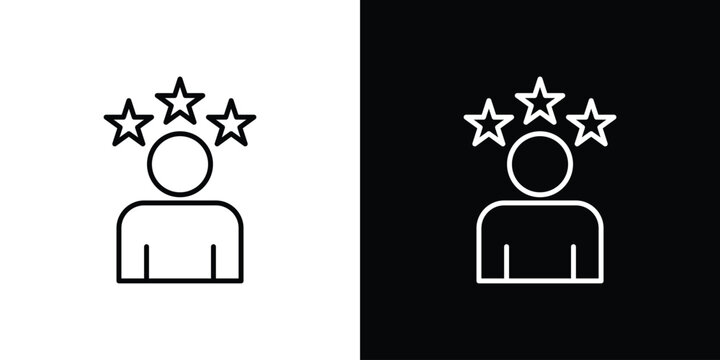 Self confidence icon vector mark for web