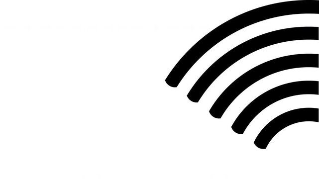 Black curved parallel lines create a minimalist monochrome pattern suitable for graphic design projects, artistic abstract concepts, and backgrounds.