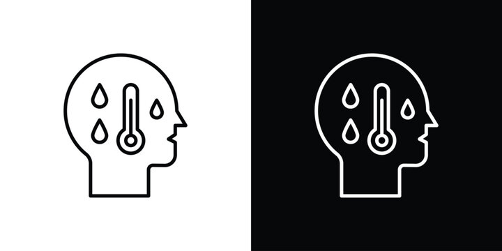 Fever icon vector mark for web