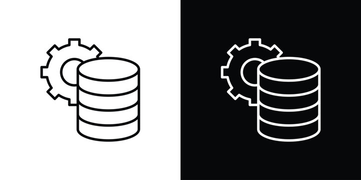 Data management icon vector mark for web