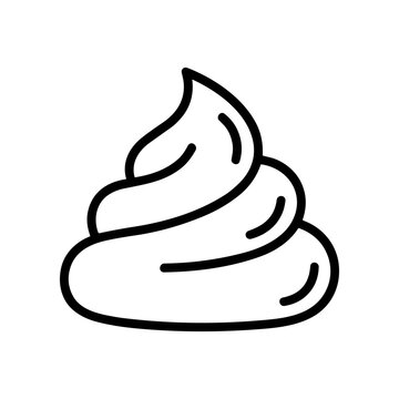 A cartoon drawing of feces.