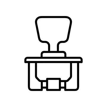 Simple line art coffee maker machine.
