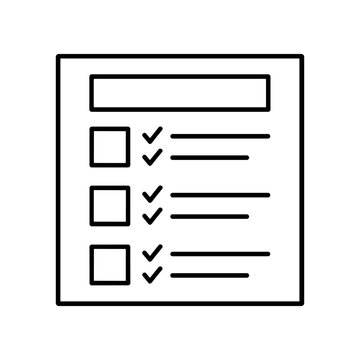 Checklist Form Document Icon.