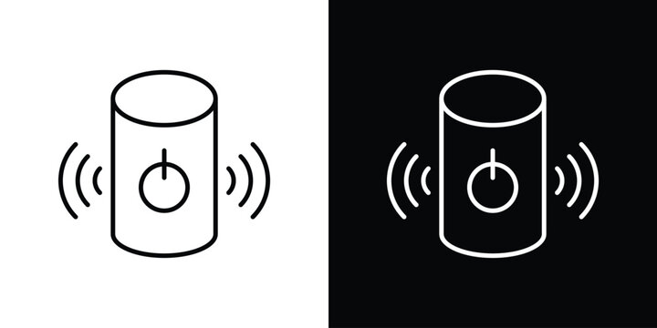 Smart speaker icon vector mark for web