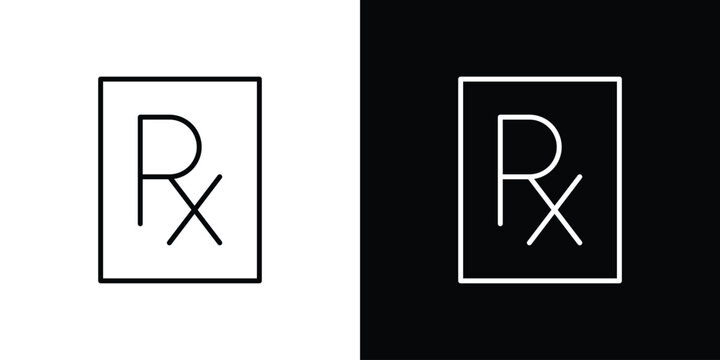 RX icon vector mark for web