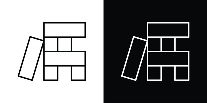Jenga icon vector mark for web