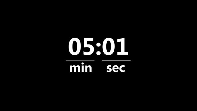 Digital Timer Counter display with changing minutes and seconds on dark background for time tracking projects