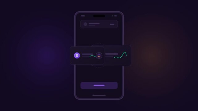 Cryptocurrency trading app interface on mobile smartphone screen