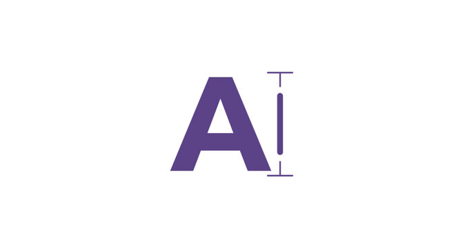 Flat vector typography bold letter A icon isolated on white background