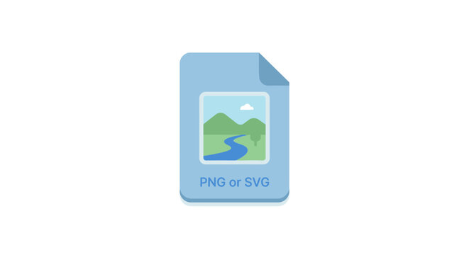 Flat vector image file document format icon isolated on white background