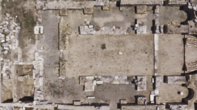 Cinematic Drone Video of Pisidia Antiocheia Ancient City Near Yalvac in Isparta, Turkey