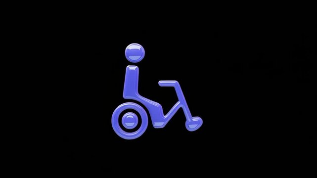 Wheelchair icon animation for accessibility and inclusion in digital platforms and healthcare communications