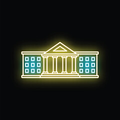 Naklejka premium Symbolizing law, justice, and official institutions with a glowing outline