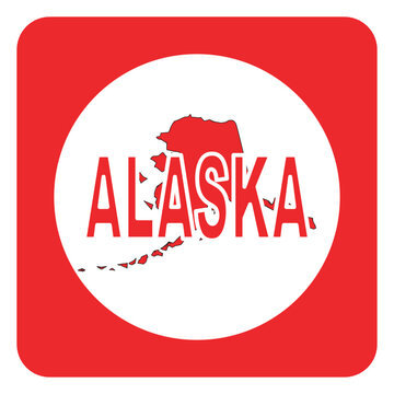 Alaska State Square Ink Stamp