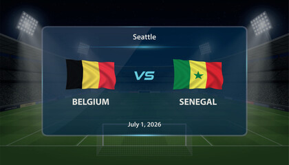 Belgium vs Senegal soccer match in Seattle, July 1, 2026 © magr80