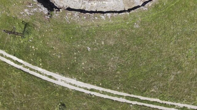 Cinematic Drone Video of Pisidia Antiocheia Ancient City Near Yalvac in Isparta, Turkey