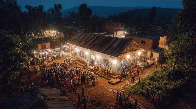 Ethiopian church gathering evening celebration