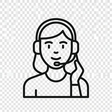 Assistant outline vector icon