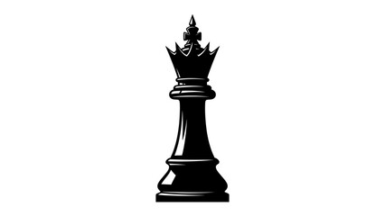 Fototapeta premium Black King Chess Piece: A stark illustration of a black king chess piece, standing regal and commanding, representing strategy, power, and intellectual challenge.