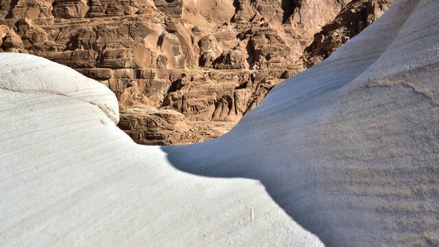 Egypt. White Canyon. Three Colors. Stones in the desert.