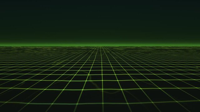 Dynamic green grid seamless loop for visual performances
