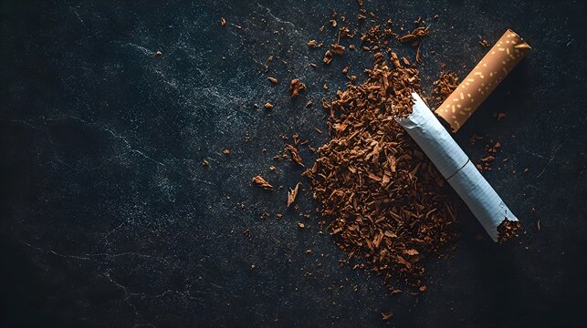 cigarette and ashtray