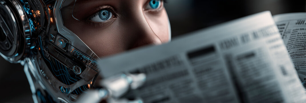 Bold Disruptive Headlines Text Concept for AI Production Labels and Creative Industry Paradigm Shift